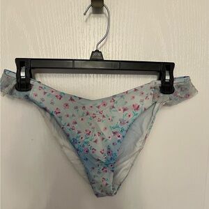 Beach Riot Floral Bikini Bottoms - Blue and Pink